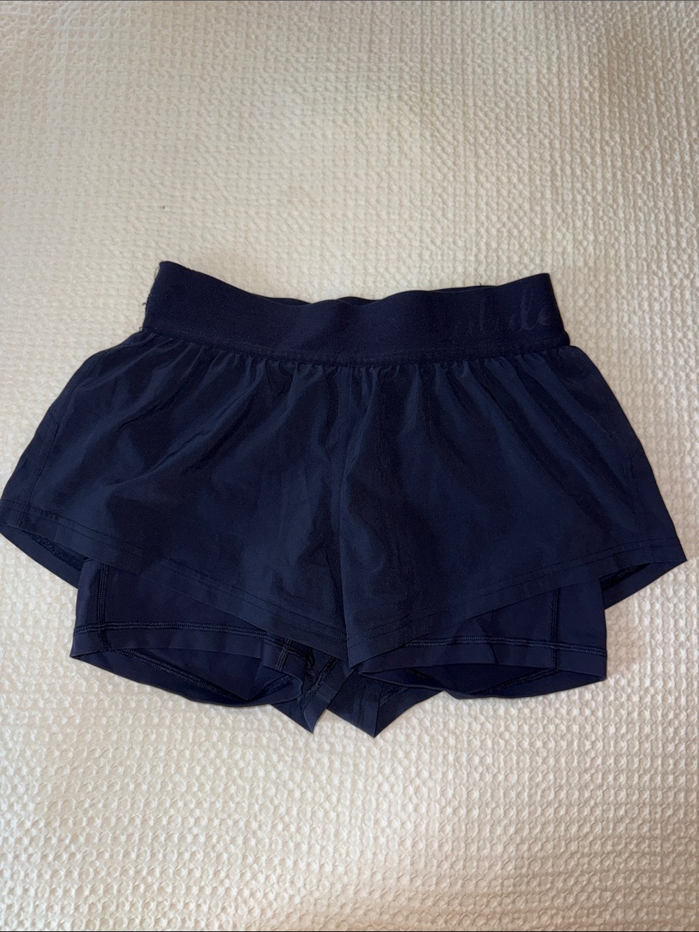 Lululemon Navy Athletic Shorts With Built In Spandex